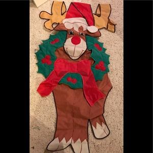 Festive Holiday Flag.  Christmas Reindeer